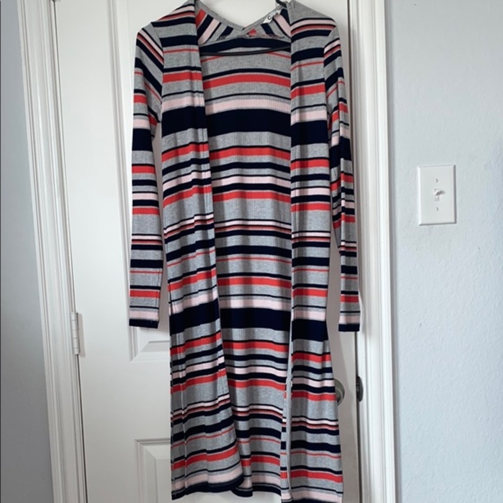 Elegant Striped Long Sleeve Dress